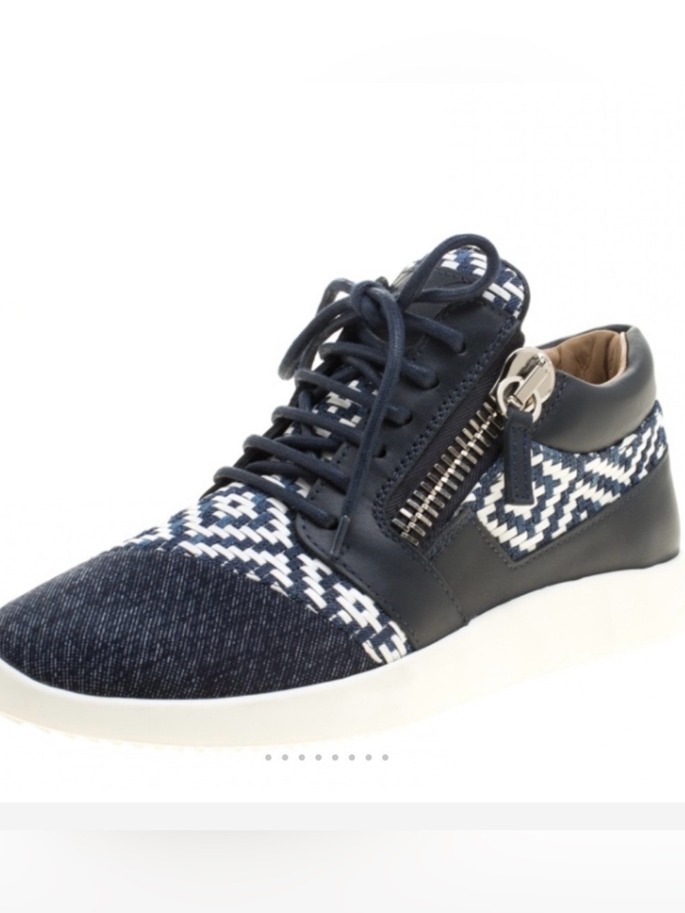 Giuseppe Zanotti Two Tone Denim Leather Shoes 37.5